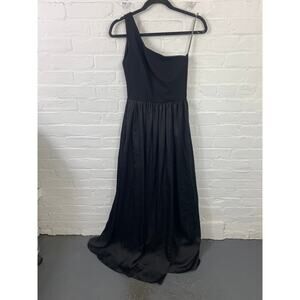 White by Vera Wang Women's One Shoulder Maxi Dress Sleeveless Black Size 0